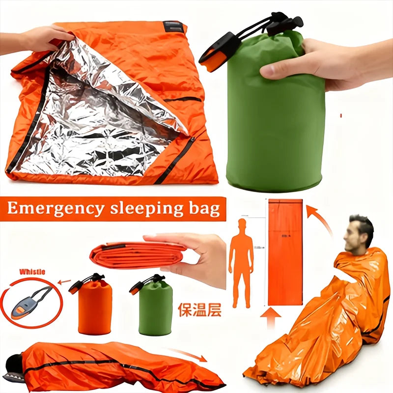 Emergency Survival Sleeping Bag – Waterproof Mylar Bivy Sack for Camping, Hiking & Outdoor