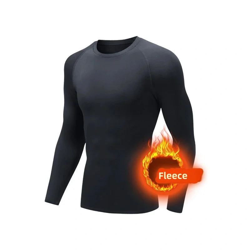 Men's Thin Fleece Thermal Compression Underwear — Warm Base Layer