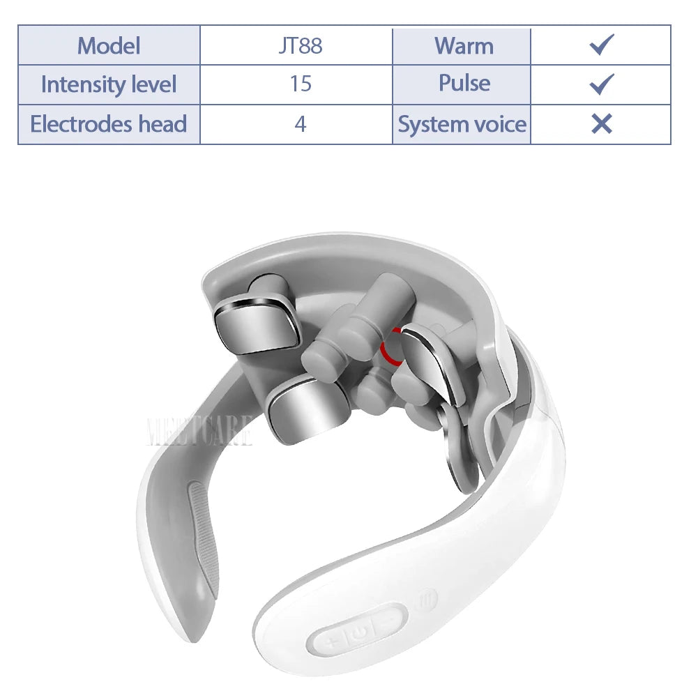 TENS Pulse Neck & Shoulder Massager – Cervical Muscle Relief with EMS & Heat