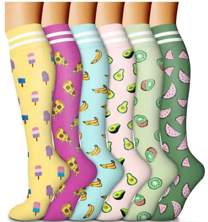 Knee High Compression Stockings 20-30mmHg – 6 Pairs Sports, Medical, Varicose Veins, Pregnancy, Edema & Diabetes