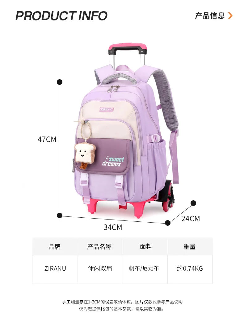 Trolley School Backpack – Two- & Six-Wheel Options