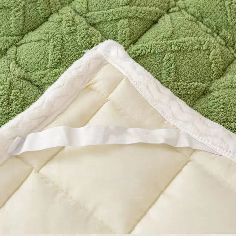 Thickened Warm Mattress Fitted Sheet – Non-Slip Elastic Band Mattress Cover, Multiple Sizes