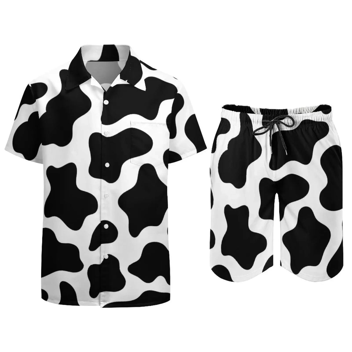 Men's Psychedelic Magic Mushroom 3D Print Shirt & Beach Shorts – Oversized Hawaiian Set