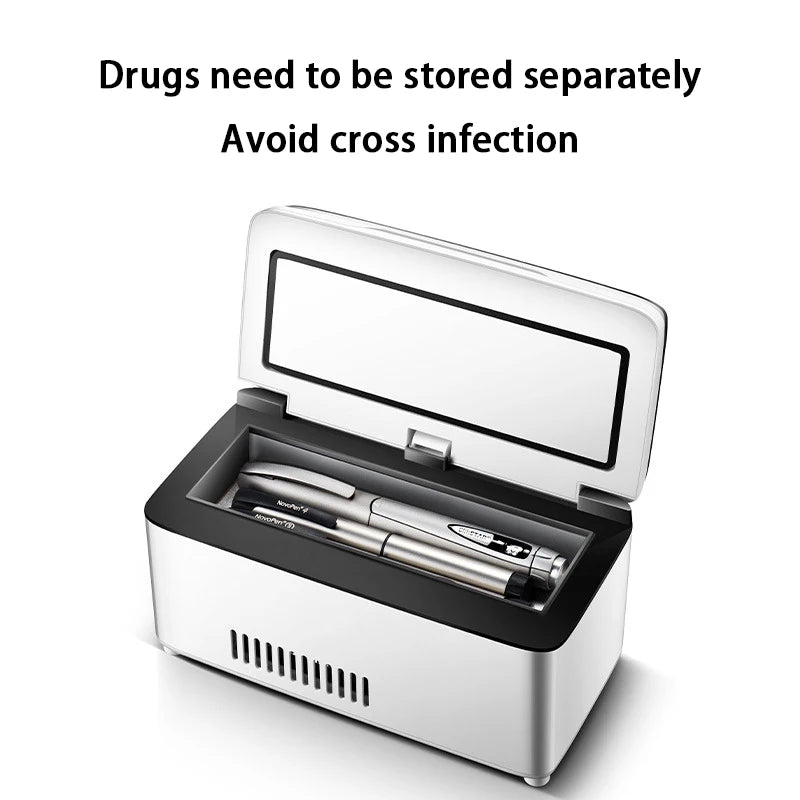 10400mAh Portable Insulin Refrigerator – USB Rechargeable Mini Cold Box with Constant Temperature Cooler Bag