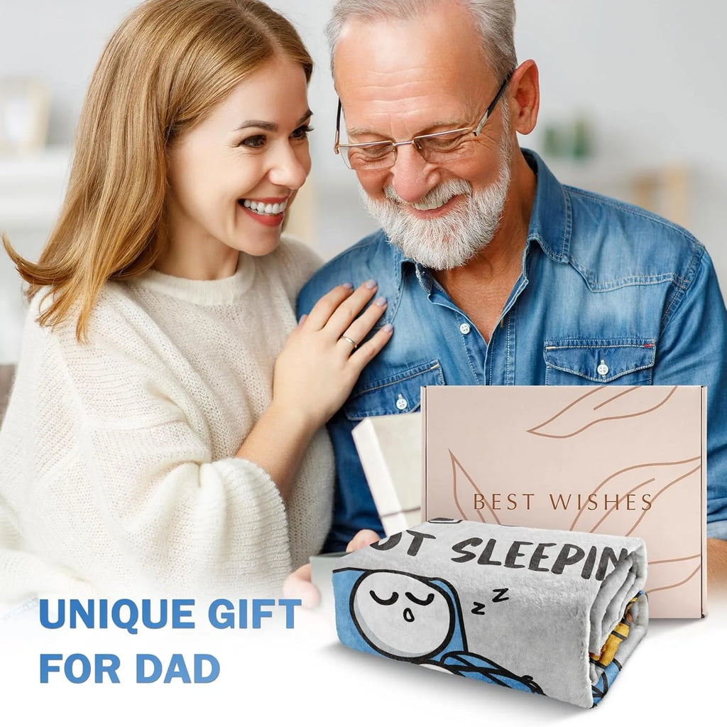 Family Gift Throw Blanket – Soft Warm Personalized Gift for Dad, Mom, Grandparents & Family