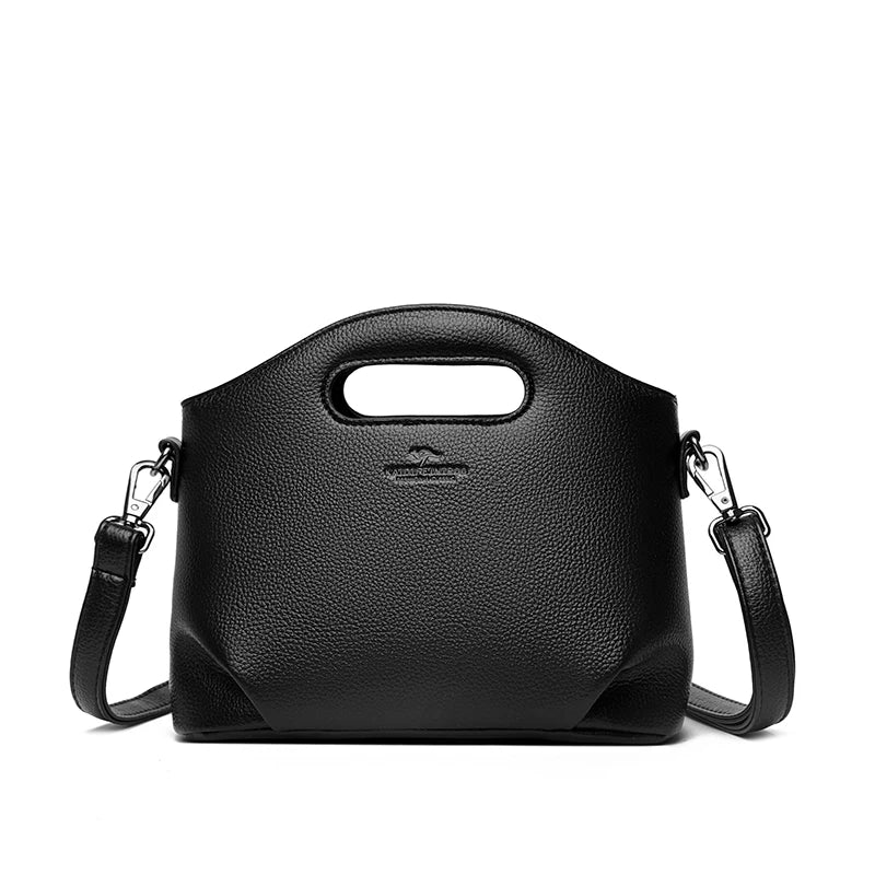 VANDERWAH Luxury Microfiber Leather Flap Shoulder Bag – Small Casual Tote Handbag for Women