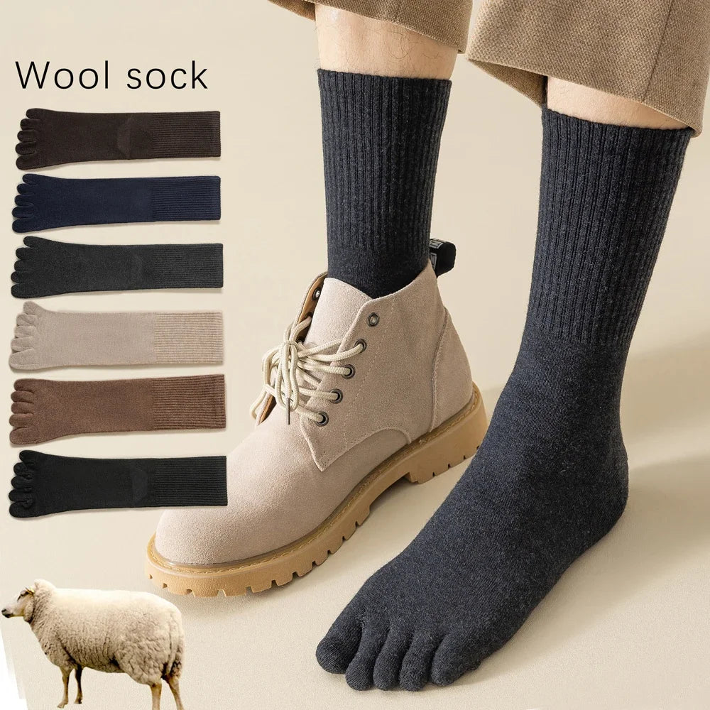 Men's Wool-Blend Five-Toe Socks