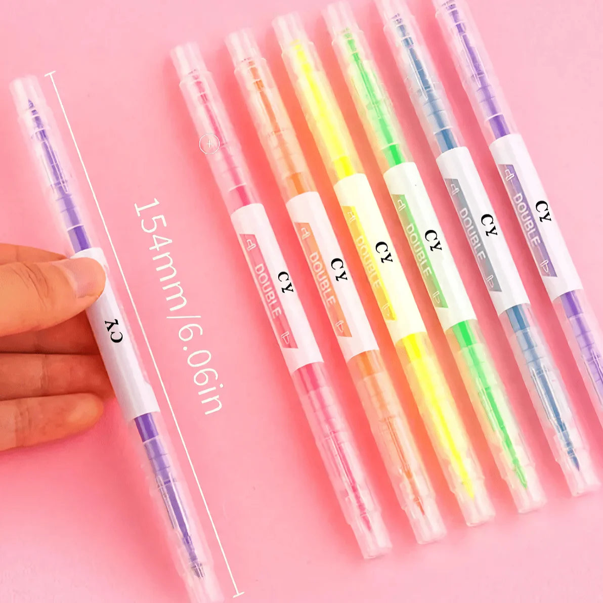 6-Color Dual-Ended Study Highlighters