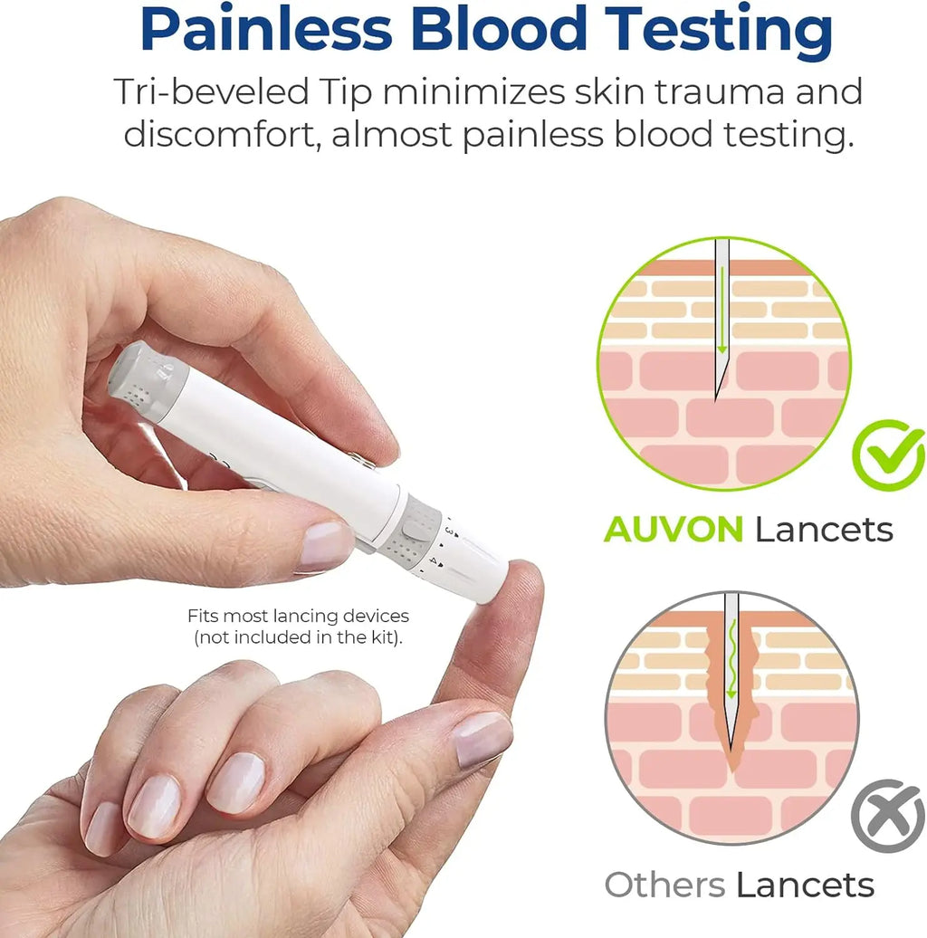 Diabetic Lancets 30G – Multicolored Universal Sterile Needles for Blood Glucose Testing