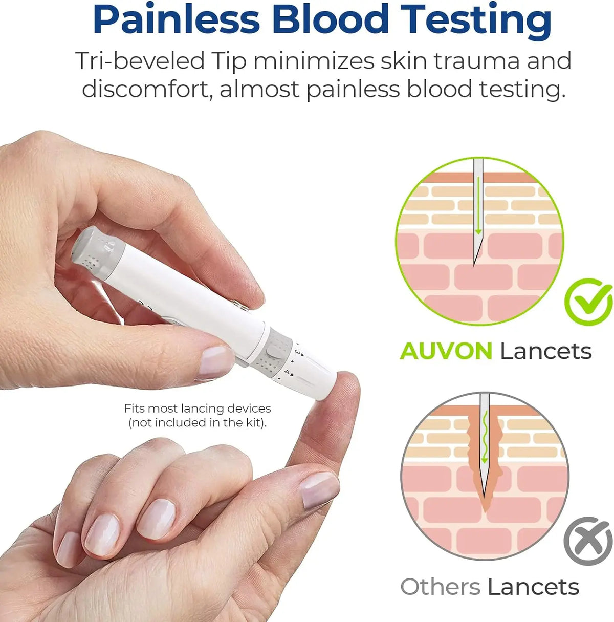 Diabetic Lancets 30G – Multicolored Universal Sterile Needles for Blood Glucose Testing