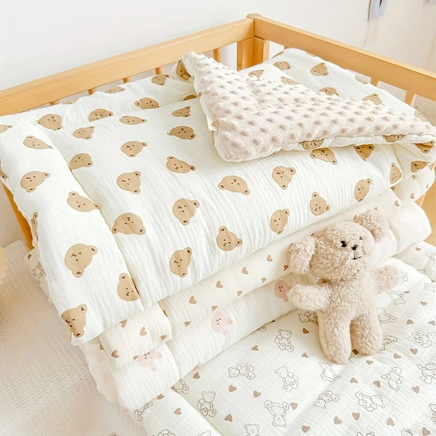 Baby Crib Mattress – Double-Sided Soft Polyester, 110x63cm, All-Season Newborn & Toddler