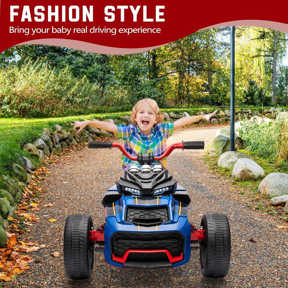12V Kids Ride-On ATV – Three-Wheel Electric Toy with Remote