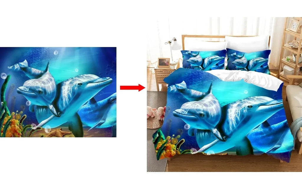 Couples Bedding Set – 3-Piece Letter Print Duvet Cover, Queen & King, Lovers & Spouses