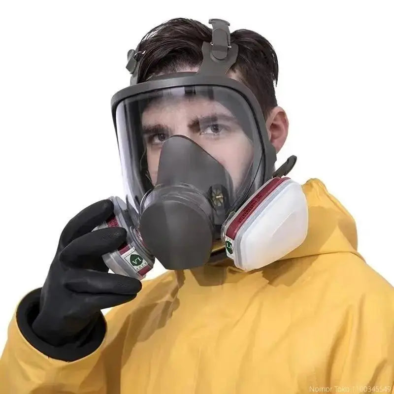 27-in-1 Industrial Full Face Gas Mask Respirator Kit