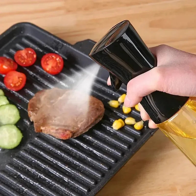 Spray Less. Cook Better. — Reusable Oil Mist Spray Bottle | Food Grade, Olive Oil & Vinegar Dispenser, 200/300/500ml, Black & White
