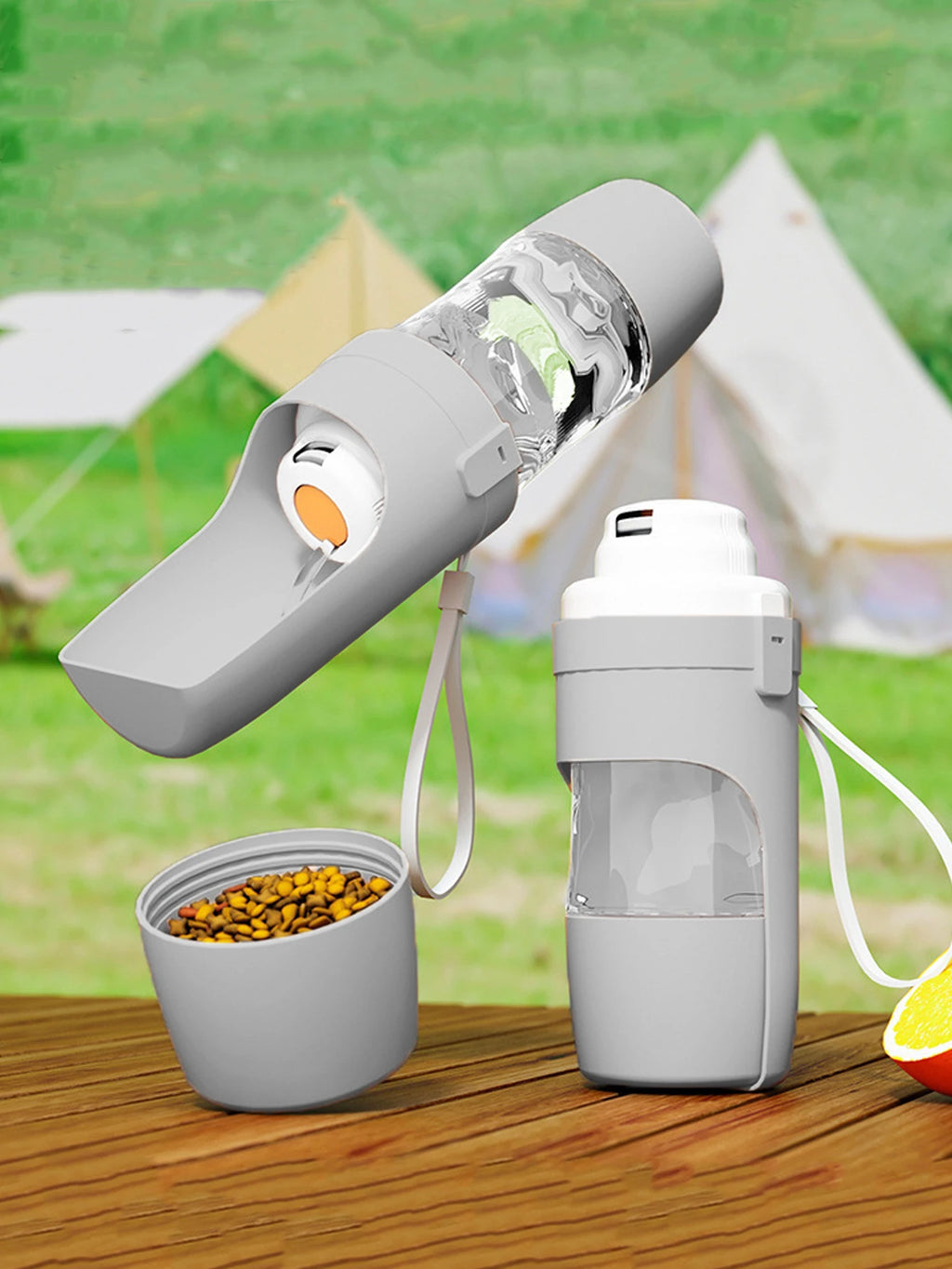 500ml Portable Dog & Cat Water Bottle with Feeder Bowl – Outdoor Travel Pet Water Dispenser