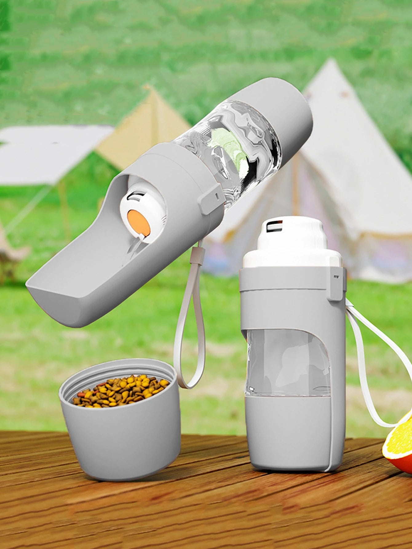500ml Portable Dog & Cat Water Bottle with Feeder Bowl – Outdoor Travel Pet Water Dispenser