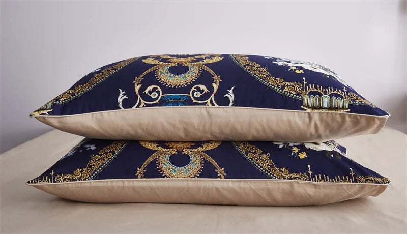 500TC Egyptian Cotton Bedding Set – 4 or 6-Piece Luxury Duvet Cover with Sheet & Pillowcases, 19 Colors