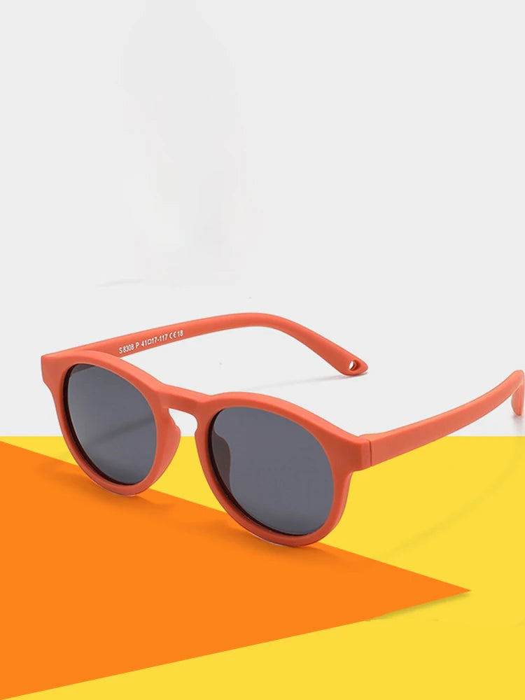 WarBlade Kids Round Polarized Sunglasses | Silicone Flexible Safety UV400 Baby Eyewear 0-3 Years