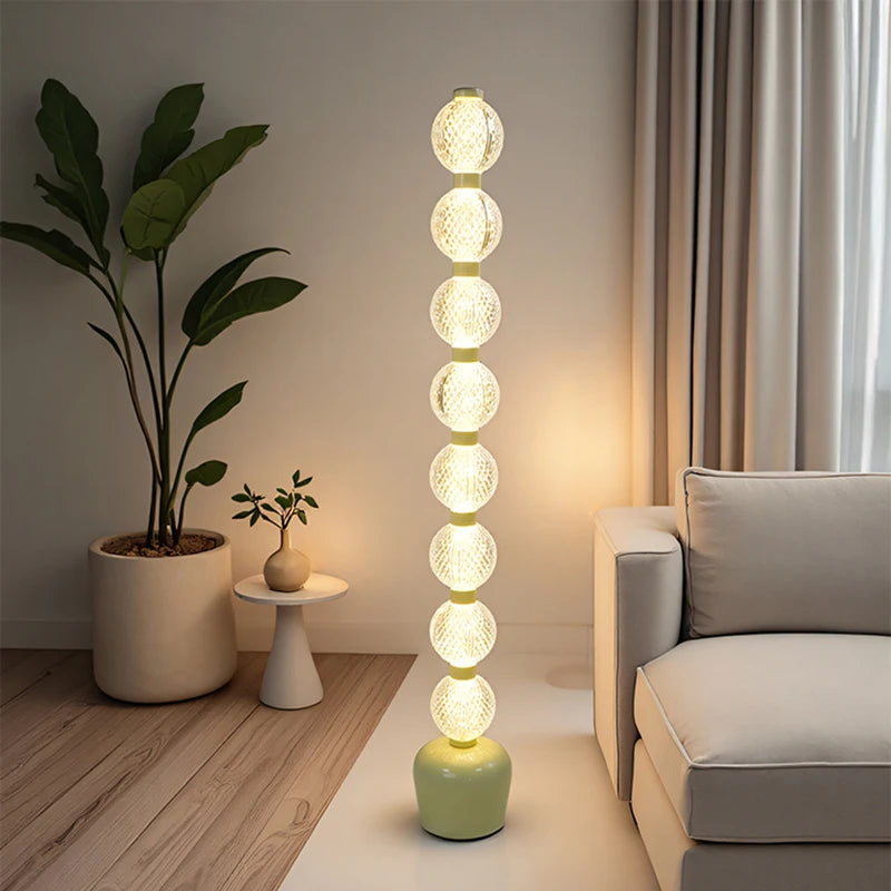 Globe Floor Lamp – Eight-Light Vertical Design