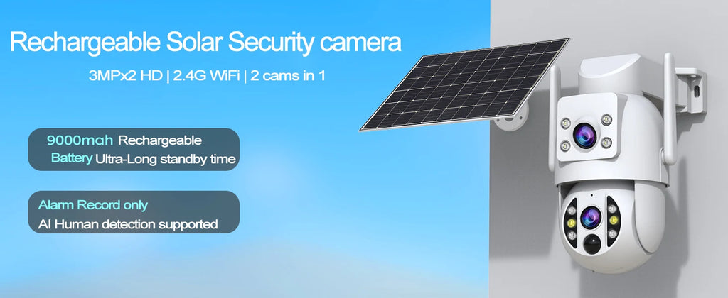 JOOAN Solar Wi-Fi Security Camera with Motion Alerts
