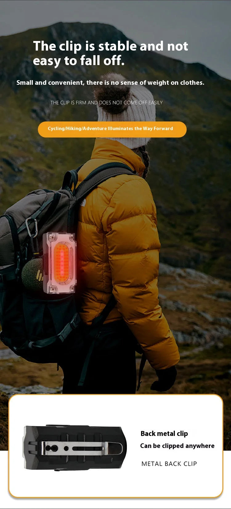 Super Bright Magnetic Headlamp – 3 Light Sources, Hat Clip, Digital Display for Hiking, Camping & Work