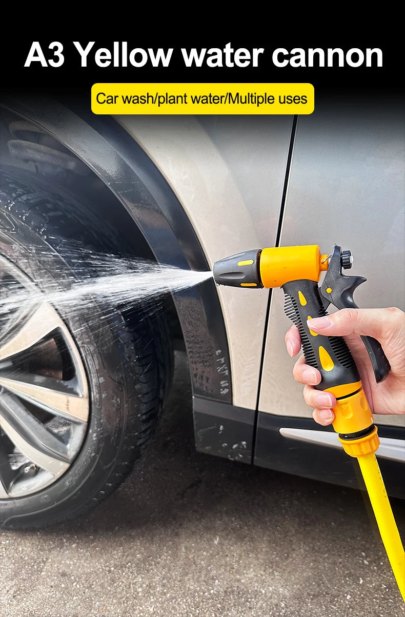 Telescopic Car Wash Gun with High-Pressure Nozzle – Extension Hose Set for Pressure Cleaner, 10m–20m Options