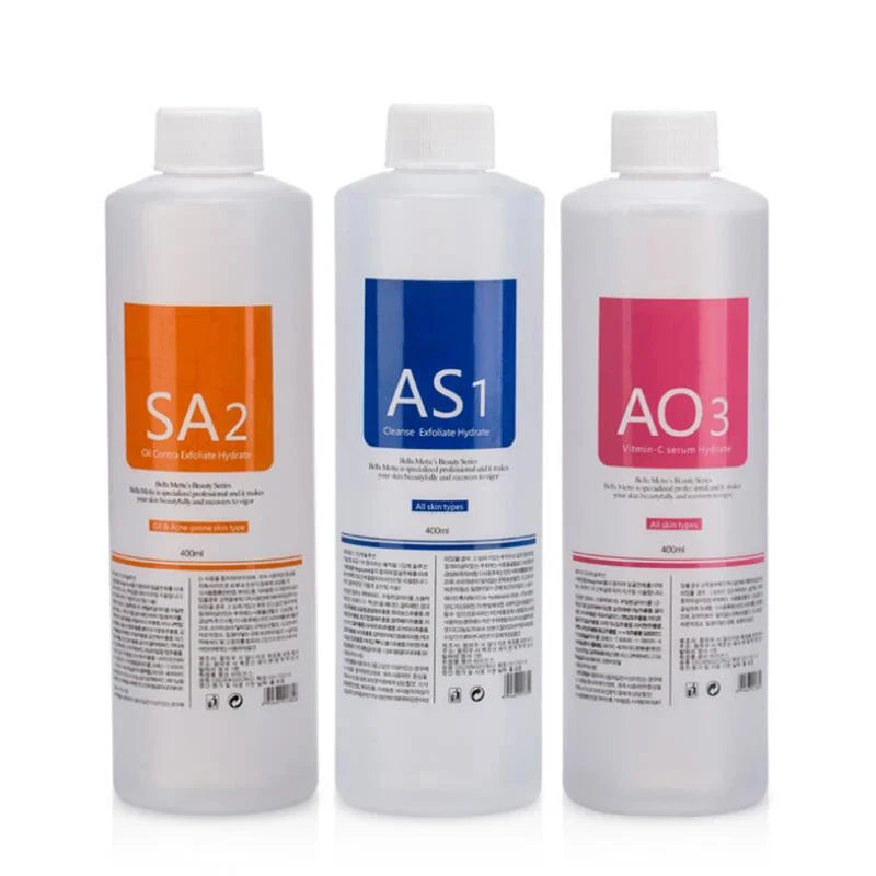 Aqua Peel Facial Serum Kit – AS1 SA2 AO3 Hydra Deep Cleaning Solution 400ml