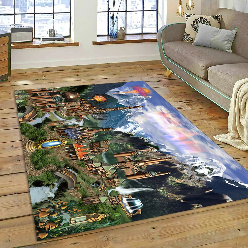 Heroes of Might & Magic Retro Gaming Rug – Non-Slip Floor Mat for Living Room, Bedroom & Sofa, 27 Designs & 9 Sizes