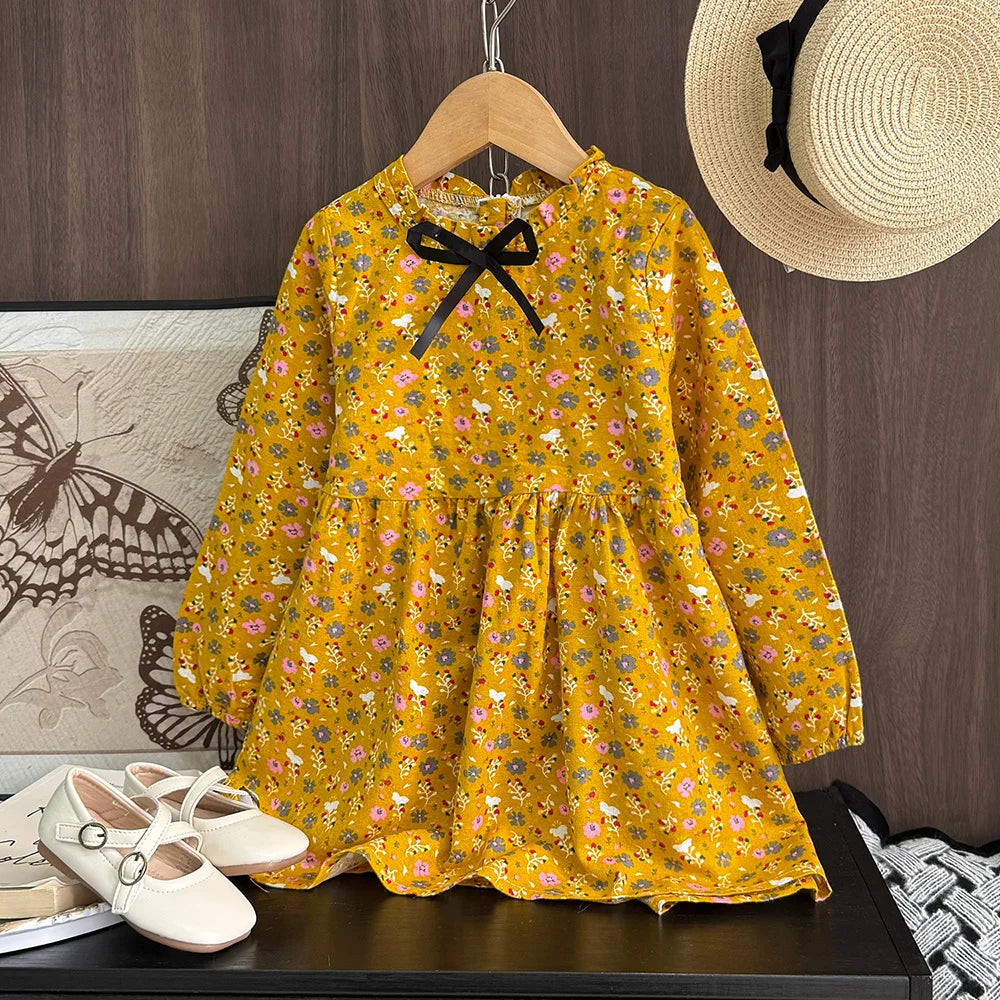 Girls Floral Princess Dress — Casual Flower Costume Dress (2–8 Years)