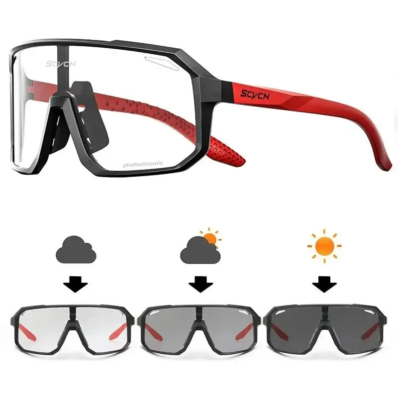 Photochromic Cycling Sunglasses | Men Women Mountain Bike Road Outdoor Sports Hiking Goggles