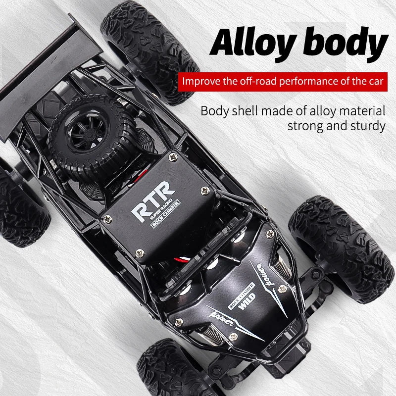 ZWN 1:16 / 1:20 Scale 2WD RC Off-Road Climbing Car with LED Light – Outdoor Kids Gift
