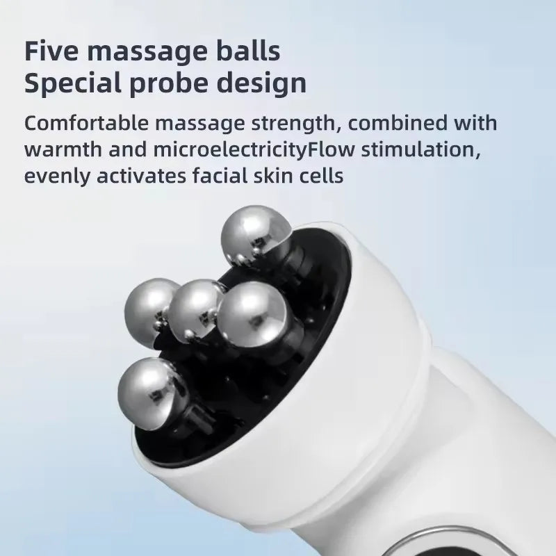 360° Rotating EMS Facial Massager with LED Phototherapy & Heat – Face Lift, Skin Tightening & Anti-Wrinkle Beauty Device