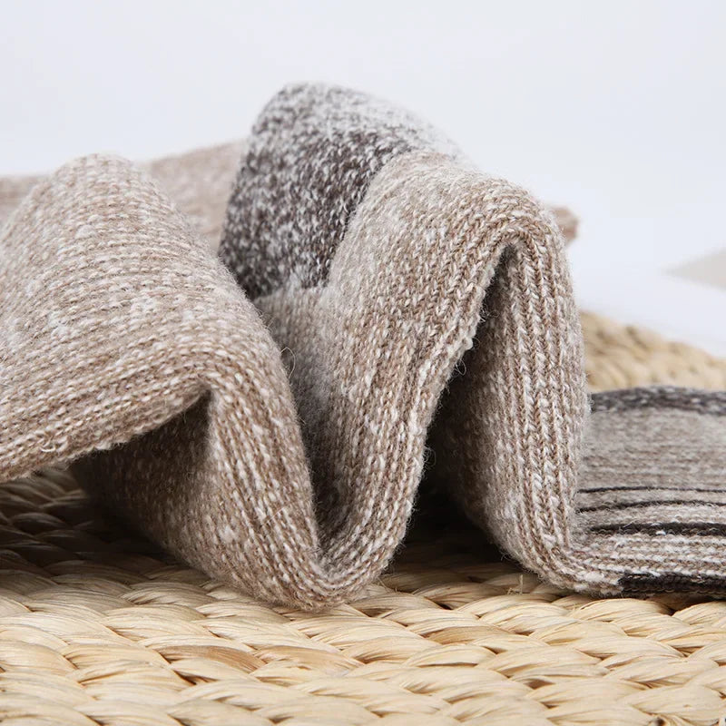 Merino Wool Hiking Crew Socks for Cold Weather