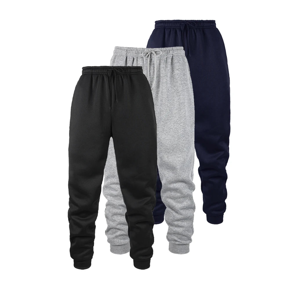 Men's Solid Color Jogging Sweatpants — Fitness Running Sport Trousers