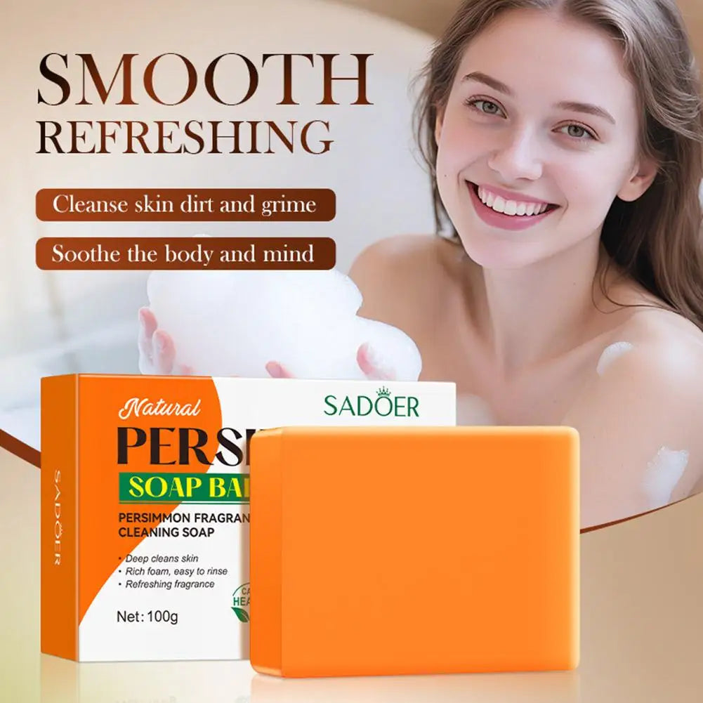 Persimmon Soap Bar 100g – Deep Cleansing, Oil Control & Odor Eliminating Skin Care