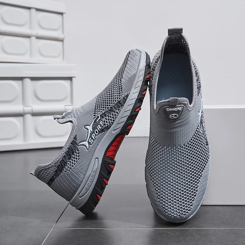 Men's Lightweight Slip-On Sneakers – Non-Slip Casual Hiking Shoes