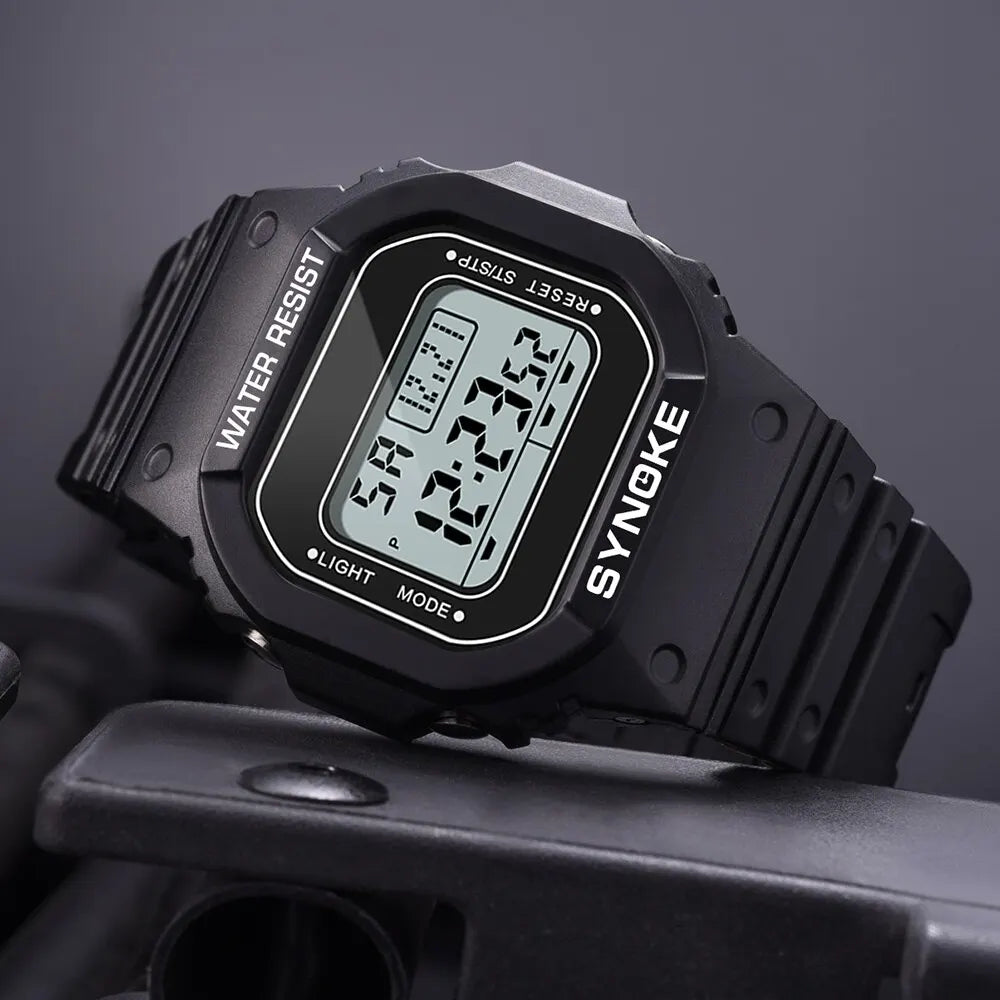 SYNOKE Men's Military Digital Watch | Outdoor Sport Retro Waterproof Multifunctional Luminous Wristwatch