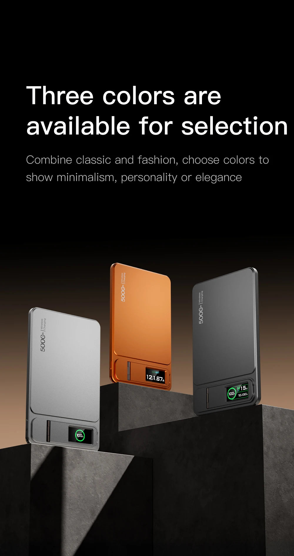 10000mAh Slim Power Bank — Lightweight Portable Charger for Everyday Carry