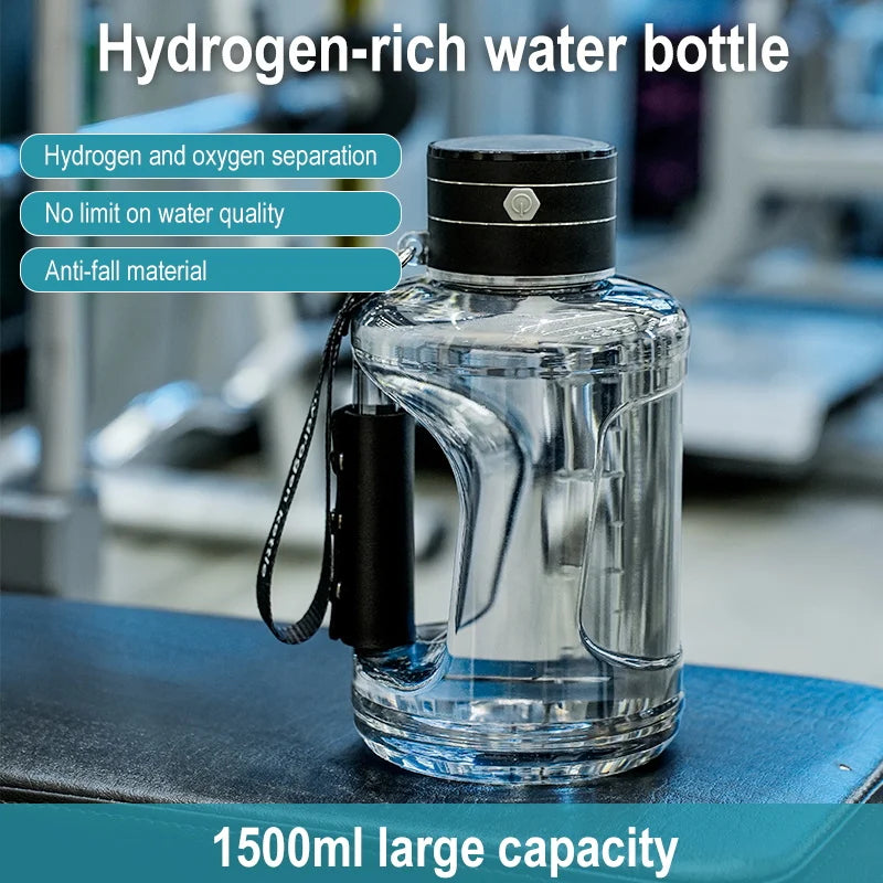 Hydrogen-Rich Water Bottle 1.5L — Portable Sports Hydration Kettle