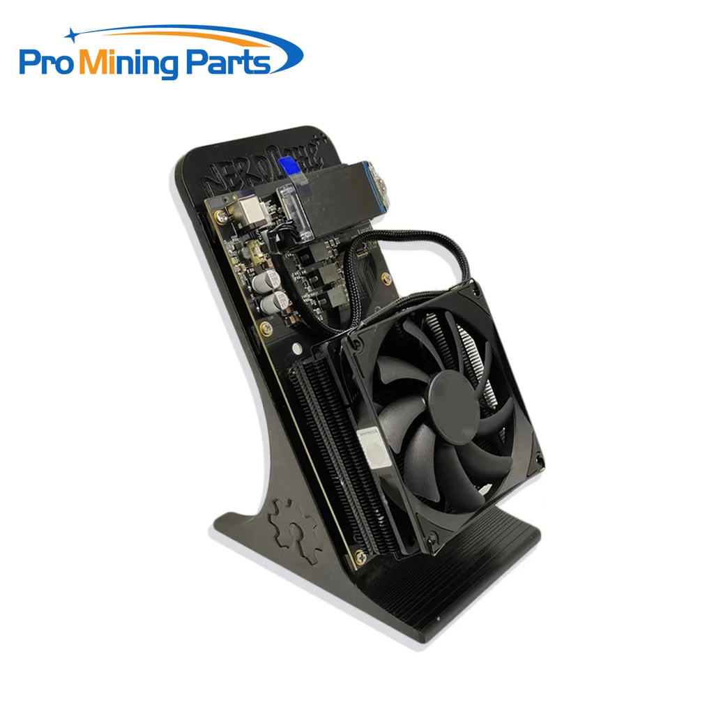 NerdQaxe++ Rev6.1 Bitcoin Solo Miner – 6 TH/s, 75W, 4× BM1370 ASIC, Wi-Fi, Orange & Black
