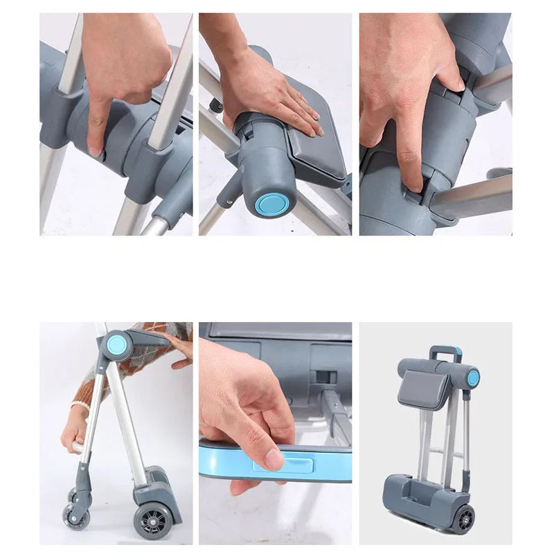 Kids Stroller Suitcase – 2-in-1 Ride-On & Sitting Waterproof ABS Trunk with Lock