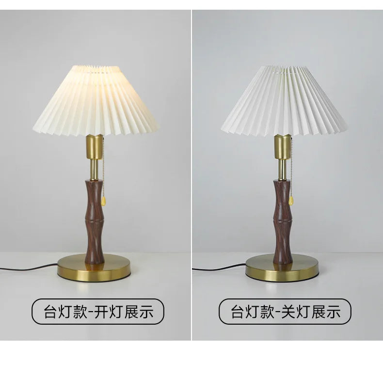 Pleated Shade Lamp – Retro Floor & Table Options