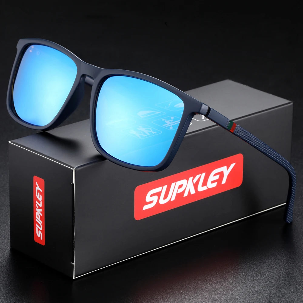 SUPKLEY Men's Polarized Square Sports Sunglasses