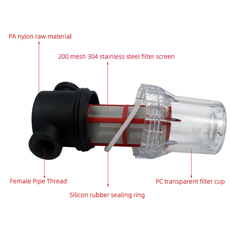 Garden Irrigation Water Pipe Filter — 1/2" to 1"