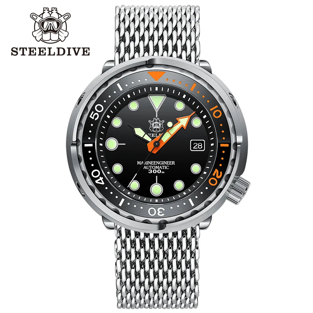 STEELDIVE SD1975C Tuna Can Dive Watch | 300M Waterproof NH35 Movement Ceramic Bezel