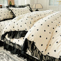 Printed Lace Duvet Cover – 300TC Polyester Comforter Cover for Women & Girls Bedroom