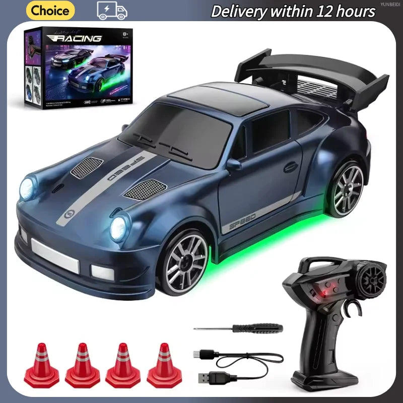 1/64 Scale Mini 4WD RC Drift Racing Car – Type-C Rechargeable Desktop Racer
