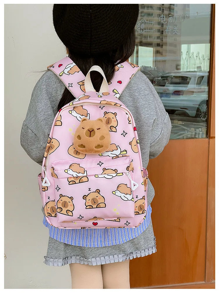 Capybara Backpack – Kids Nylon School Bag