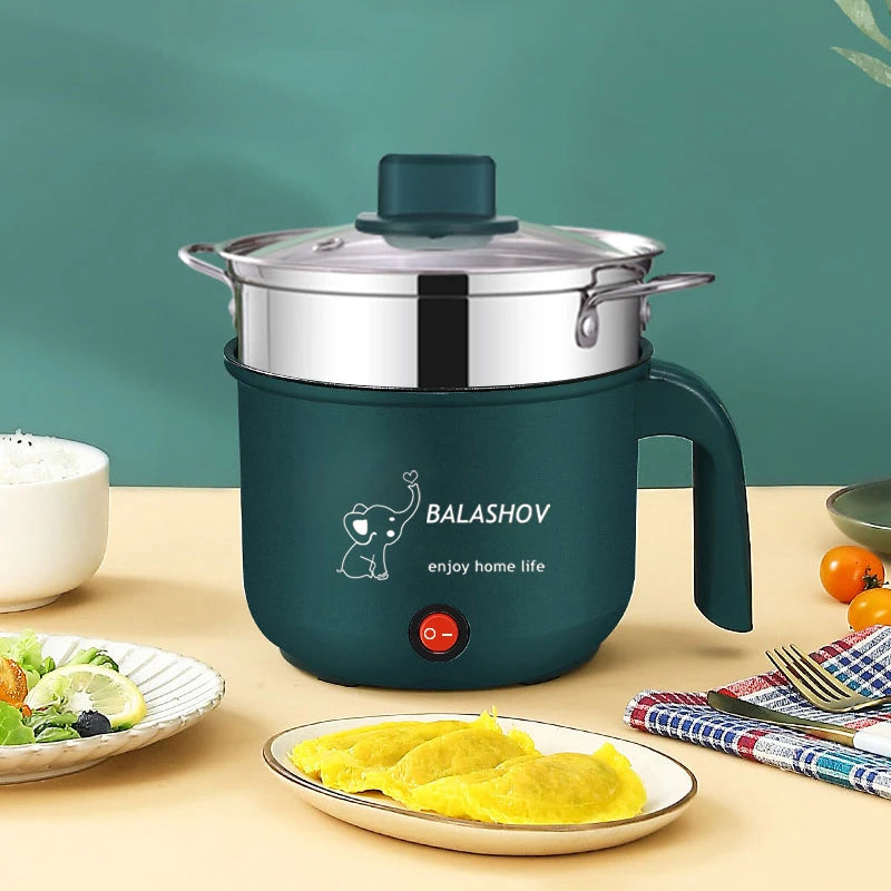 Mini Electric Rice Cooker — Non-Stick, Single or Double Layer, 1.8L for Home Use